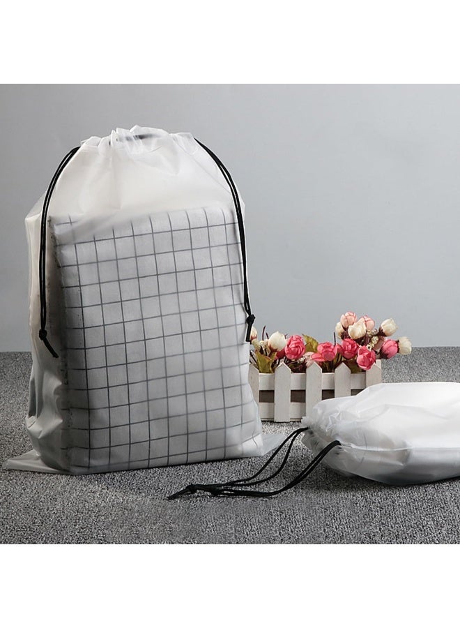 CLENEA 12PCS Shoe Bags for Travel, Transparent Shoe Organizers Pouch with Rope, Portable Drawstring Shoe Bags, Waterproof Space Saving Storage Bags - Image 3